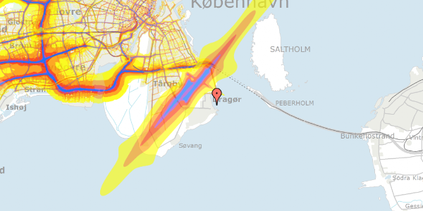 Trafikstøjkort på Øresunds Alle 15, 2791 Dragør