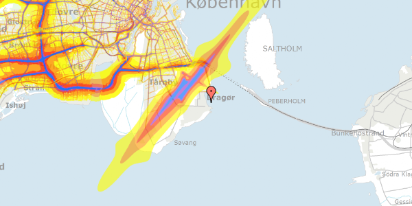 Trafikstøjkort på Øresunds Alle 19, 2791 Dragør