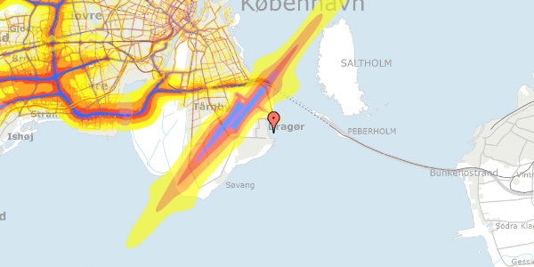 Trafikstøjkort på Øresunds Alle 21, 2791 Dragør