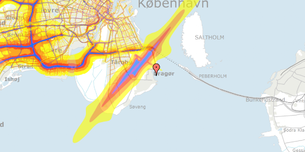 Trafikstøjkort på Øresunds Alle 45, 2791 Dragør