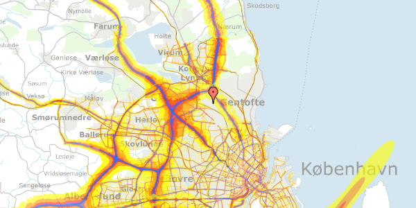 Trafikstøjkort på Agertoften 20, 2820 Gentofte