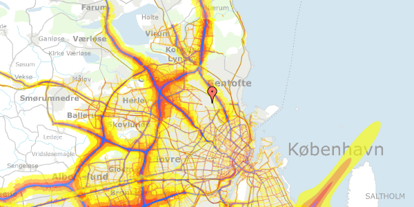 Trafikstøjkort på Almindingen 64, 2870 Dyssegård