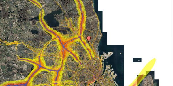 Trafikstøjkort på Baunegårdsvej 2C, st. 2, 2820 Gentofte