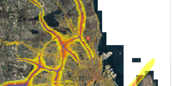 Trafikstøjkort på Baunegårdsvej 2, 3. tv, 2820 Gentofte