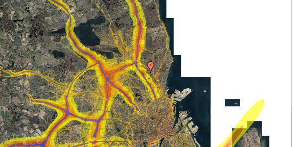 Trafikstøjkort på Baunegårdsvej 9B, st. tv, 2820 Gentofte