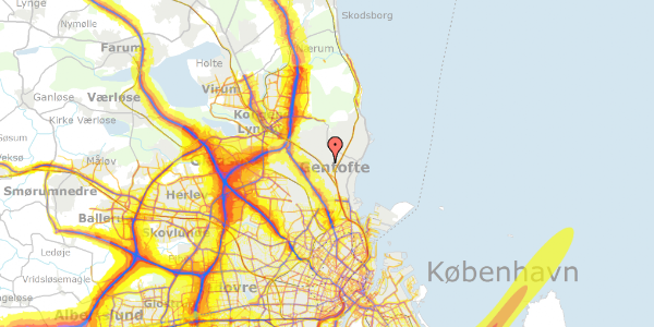 Trafikstøjkort på Bernstorffsvej 157, 1. th, 2920 Charlottenlund