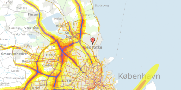 Trafikstøjkort på Bernstorffsvej 169, 2920 Charlottenlund