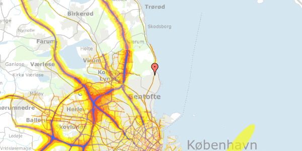 Trafikstøjkort på Bloksbjerget 13, 2930 Klampenborg