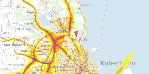 Trafikstøjkort på Brogårdsvej 4, 2820 Gentofte