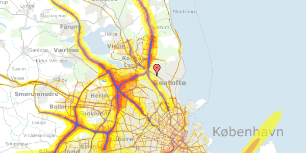 Trafikstøjkort på Brogårdsvej 79, 2820 Gentofte