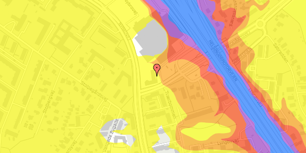 Trafikstøjkort på Brogårdsvej 104, 3. th, 2820 Gentofte