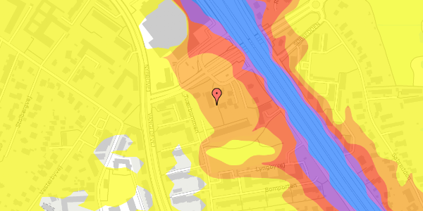 Trafikstøjkort på Brogårdsvej 131, 3. th, 2820 Gentofte