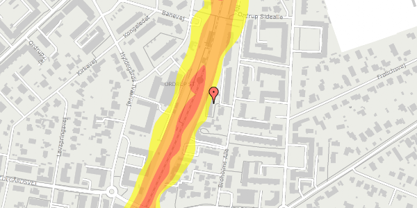 Trafikstøjkort på Broholms Alle 19B, 1. 2, 2920 Charlottenlund