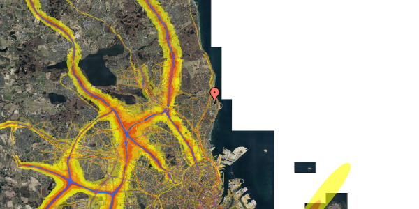 Trafikstøjkort på Broholms Alle 34, st. th, 2920 Charlottenlund