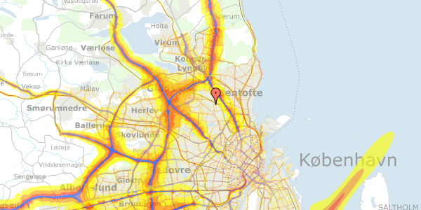 Trafikstøjkort på Dalstrøget 87, 2. th, 2870 Dyssegård