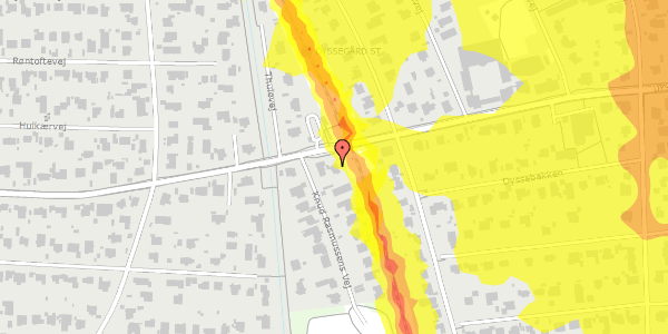 Trafikstøjkort på Dyssegårdsvej 39, 2870 Dyssegård