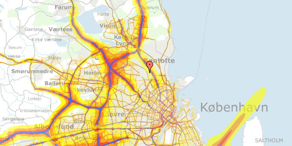 Trafikstøjkort på Dyssegårdsvej 49, 2870 Dyssegård