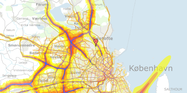 Trafikstøjkort på Dyssegårdsvej 63, 2870 Dyssegård