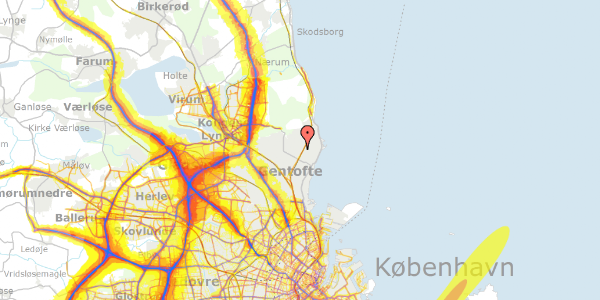 Trafikstøjkort på Ejgårdsvej 22, 2. tv, 2920 Charlottenlund