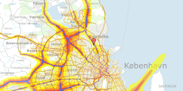 Trafikstøjkort på Ellemosevej 31, 2900 Hellerup