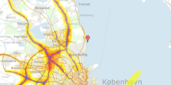 Trafikstøjkort på Emiliekildevej 3A, 2930 Klampenborg