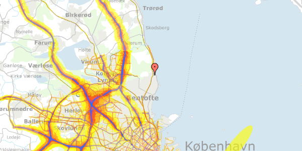 Trafikstøjkort på Fabritius Alle 2, 2930 Klampenborg