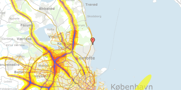 Trafikstøjkort på Fabritius Alle 6, 2930 Klampenborg