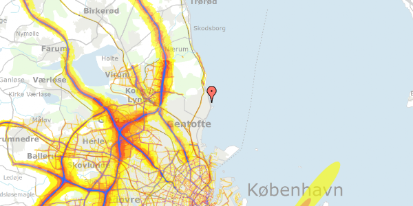 Trafikstøjkort på Frølichsvej 10, 2930 Klampenborg