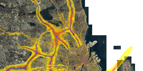 Trafikstøjkort på Fuglegårdsvænget 92, 1. th, 2820 Gentofte