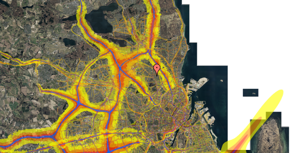 Trafikstøjkort på Grøntoften 6, 3. th, 2870 Dyssegård