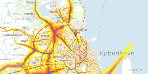 Trafikstøjkort på Hagens Alle 51, 2900 Hellerup