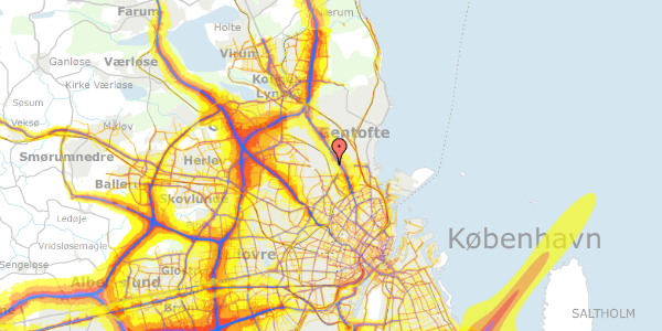 Trafikstøjkort på Hagens Alle 52, 2900 Hellerup