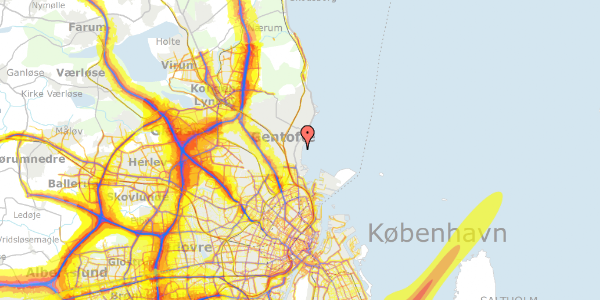 Trafikstøjkort på Hambros Alle 21, kl. , 2900 Hellerup