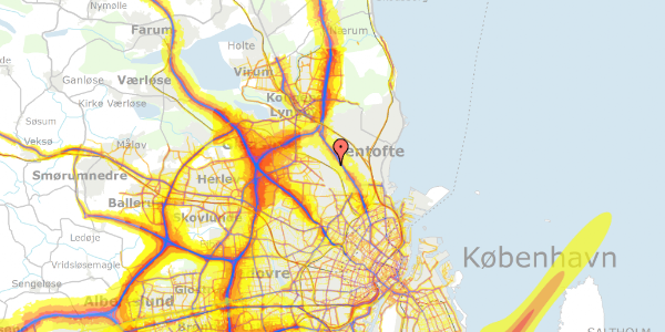 Trafikstøjkort på Hegnsvang 6, 2820 Gentofte