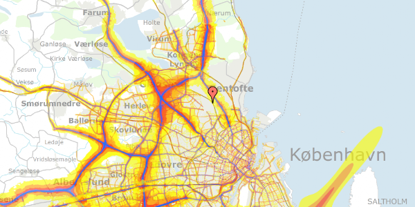 Trafikstøjkort på Hjemmevej 17, 2870 Dyssegård