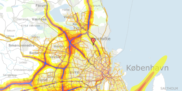 Trafikstøjkort på Hjemmevej 30, 2870 Dyssegård