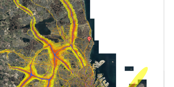 Trafikstøjkort på Hyldegårdsvej 11B, 1. 1, 2920 Charlottenlund