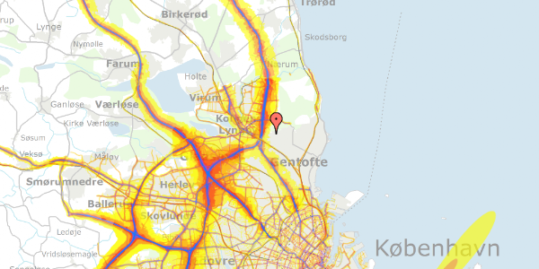 Trafikstøjkort på Ibstrupvej 34, 2820 Gentofte