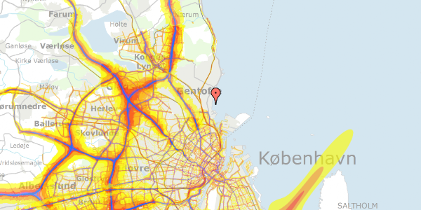 Trafikstøjkort på Jomsborgvej 29, 2. th, 2900 Hellerup