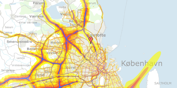 Trafikstøjkort på Kanalbuen 4, 2870 Dyssegård