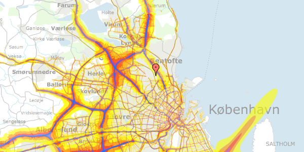 Trafikstøjkort på Kanalbuen 32, 2870 Dyssegård