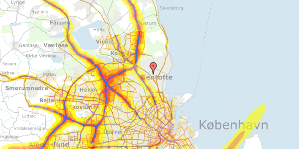 Trafikstøjkort på Kildeskovsvej 61, 2820 Gentofte