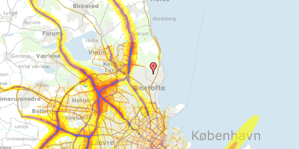 Trafikstøjkort på Kollegiehaven 11, 2920 Charlottenlund