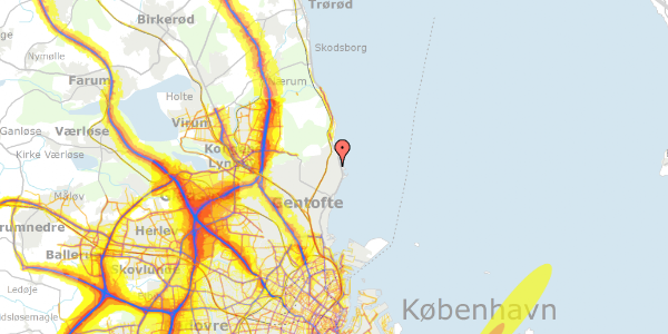 Trafikstøjkort på Krøyersvej 20, 2930 Klampenborg