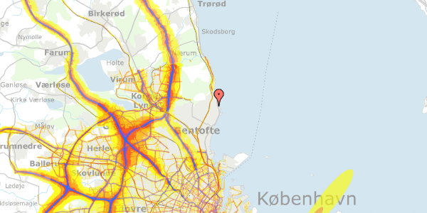 Trafikstøjkort på Krøyersvej 26, 2930 Klampenborg