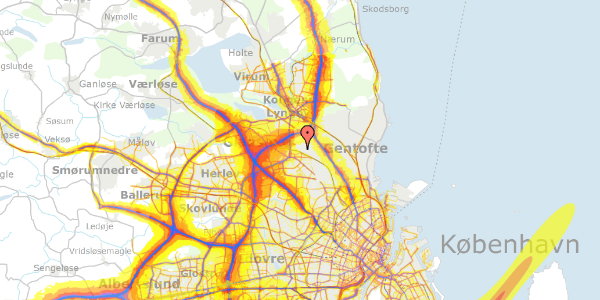 Trafikstøjkort på Myrtoften 35, 2820 Gentofte