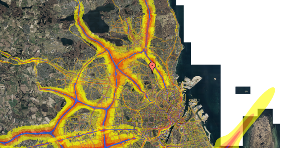 Trafikstøjkort på Plantevej 1, 3. th, 2870 Dyssegård