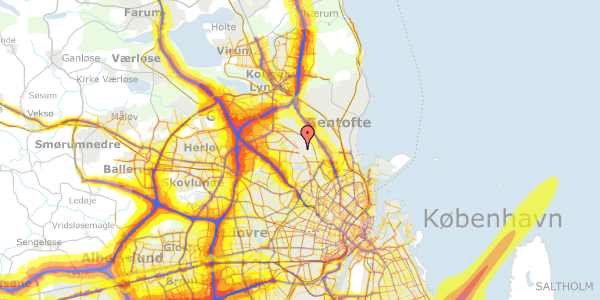 Trafikstøjkort på Plantevej 4, 4. th, 2870 Dyssegård