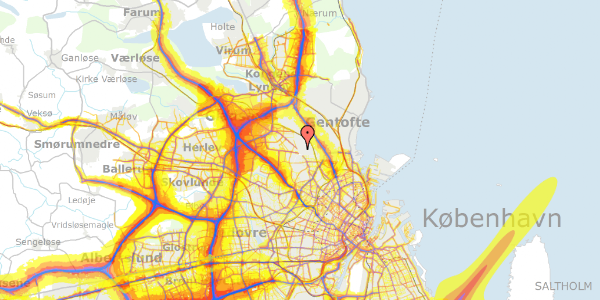 Trafikstøjkort på Plantevej 37, 1. tv, 2870 Dyssegård