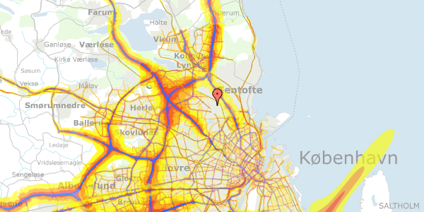 Trafikstøjkort på Ravnekærsvej 17, 2870 Dyssegård